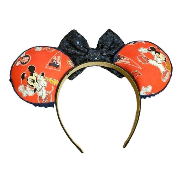 MICKEY MOUSE Ears Sequin St. Louis Cardinals Headband - Picture 2 of 7